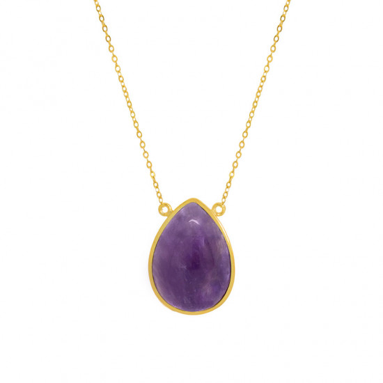 AMETHYST TEARDROP NECKLACE