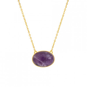 oval amethyst necklace
