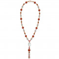 random pearls necklace with garnet , red agate , labradorite and coke wood random pearls necklace with garnet , red agate , labradorite and coke wood