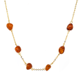 GOLD PLATED AMBER NECKLACE GOLD PLATED AMBER NECKLACE