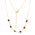GOLD PLATED AMBER NECKLACE GOLD PLATED AMBER NECKLACE