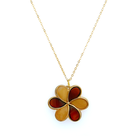 18k GOLD PLATED AMBER NECKLACE 18k GOLD PLATED AMBER NECKLACE
