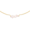 GOLD PLATED ( HUB ) NICKLACE WITH PINK SEASHILL AND PEARLS . GOLD PLATED ( HUB ) NICKLACE WITH PINK SEASHILL AND PEARLS .