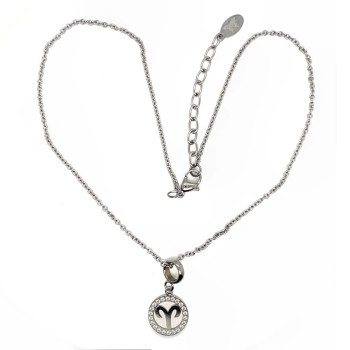 ARIES ZODIAC STAINLESS STEEL NECKLACE ARIES ZODIAC STAINLESS STEEL NECKLACE