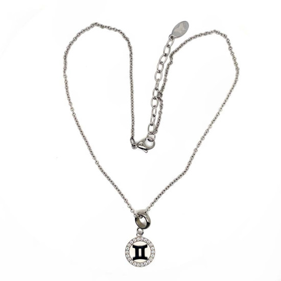  GEMINI ZODIAC STAINLESS STEEL NECKLACE
