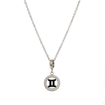 GEMINI ZODIAC STAINLESS STEEL NECKLACE