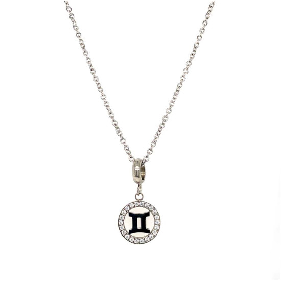  GEMINI ZODIAC STAINLESS STEEL NECKLACE