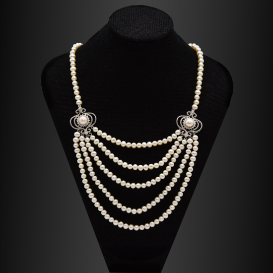 pearl silver necklace 