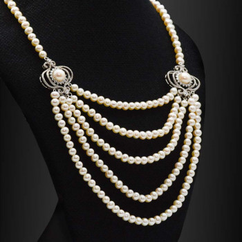 pearl silver necklace 