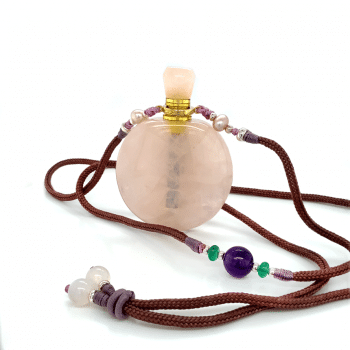 Large Aromatic Pink Quartz necklace 