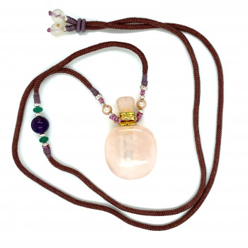 AROMATIC Pink Quartz  NECKLACE