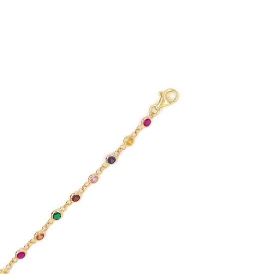 18K Gold plated COLORED ZIRCON ANKLET 18K Gold plated COLORED ZIRCON ANKLET