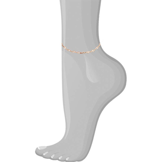 18k GOLD PLATED ROSE GOLD ZIRCON ANKLET 18k GOLD PLATED ROSE GOLD ZIRCON ANKLET