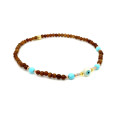 SEASHELL EYE ANKLET WITH , HALOLITE , WOOD COKE SEASHELL EYE ANKLET WITH , HALOLITE , WOOD COKE
