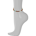 Aquamarines ANKLET WITH AMAZONITE AND COOK WOOD 