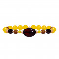 AMBER BRACELET WITH yellow agate AND COKE