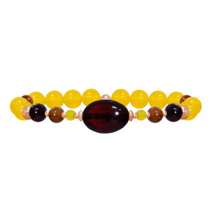 AMBER BRACELET WITH yellow agate AND COKE