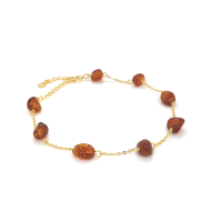 GOLD PLATED AMBER BRACELET 