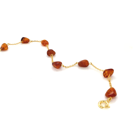 GOLD PLATED AMBER BRACELET GOLD PLATED AMBER BRACELET