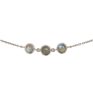 SILVER LABRADORITE BRACELET 