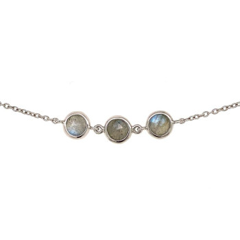 SILVER LABRADORITE BRACELET 