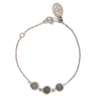 SILVER LABRADORITE BRACELET 