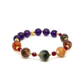 GOSHA CRYSTAL BRACELET WITH AMETHYST AND RUBY AGATE 