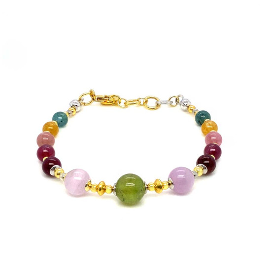 TOURMALINE BRACELET WITH LAVENDERITE