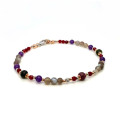 COLORED TOURMALINE BRACELET WITH RUBY AGATE, SULEIMANI AGATE, AND AMETHYST COLORED TOURMALINE BRACELET WITH RUBY AGATE, SULEIMANI AGATE, AND AMETHYST