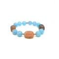 BRACELET WITH MOONSTONE AND AQUAMARINE BRACELET WITH MOONSTONE AND AQUAMARINE