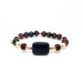 BLUE TIGER EYE BRACELET WITH RUBY AGATE, PEARL, CRYSTAL & MULTICOLOR TIGER EYE BLUE TIGER EYE BRACELET WITH RUBY AGATE, PEARL, CRYSTAL & MULTICOLOR TIGER EYE
