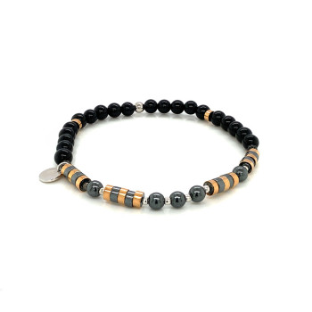 Hematite bracelet with onyx 