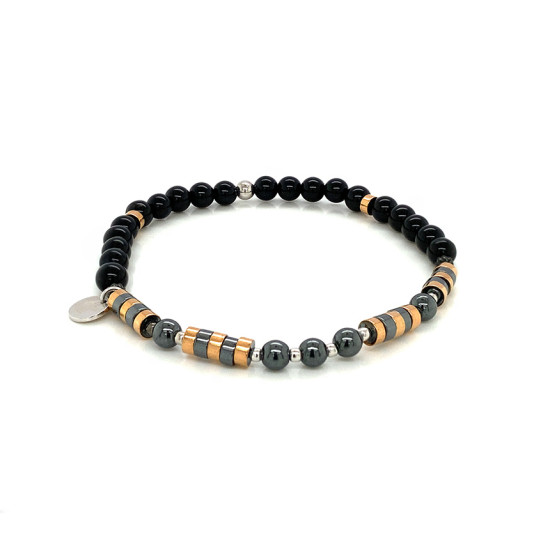 Hematite bracelet with onyx 