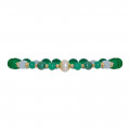 geen jade bracelet with pearl , malachite ad aquamarine