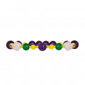 amethyst bracelet with yellow, green jade and pink quartz