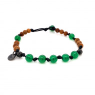 GREEN AGATE THREAD BRACELET WITH COKE 