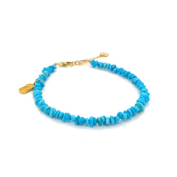 18K GOLD PLATED TURQUOISE BRACELET