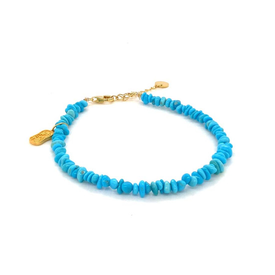 18K GOLD PLATED TURQUOISE BRACELET