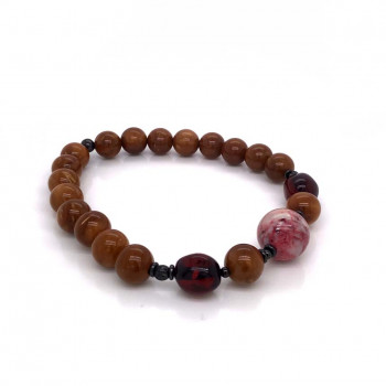 MERCURY STONE WITH AMBER AND COKE MEN BRACELET
