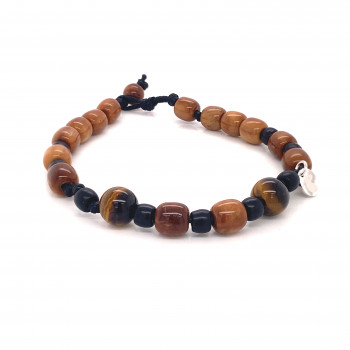 TIGER EYE THREAD BRACELET WITH COKE