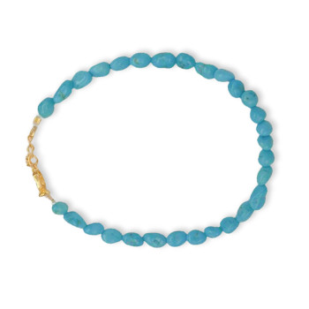 18K GOLD PLATED TURQUOISE BRACELET 