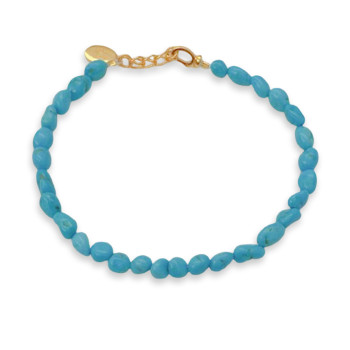 18K GOLD PLATED TURQUOISE BRACELET 