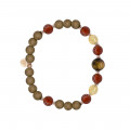 Bracelet with Al-Yusr stone, red agate, citrine and agarwood