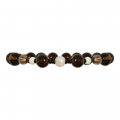 smoke topaz bracelet , pearl , white seashell
