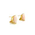 18K GOLD PLATED PINK CORAL EARRINGS 18K GOLD PLATED PINK CORAL EARRINGS