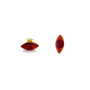SILVER AMBER EARRING 