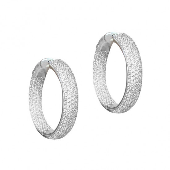 Silver stone with zircon stones
