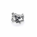 MATTE SILVER RING WITH PEARL