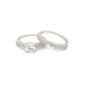 SILVER ZIRCON RING 2 PIECES