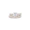 SILVER ZIRCON RING 2 PIECES